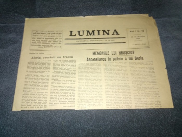 ZIARUL LUMINA 13 19 MARTIE 1990