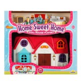 Set de joaca casuta si 2 figurine, Hommy, Home Sweet Home, 14 piese