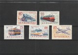 ROMANIA 1963 LP 565 MIJLOACE DE TRANSPORT SERIE MNH NESTAMPILATA