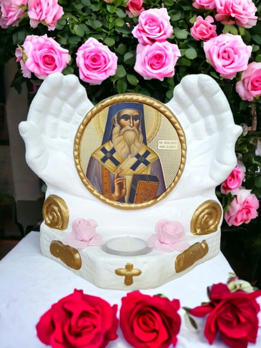 Candela ovală Sf&acirc;ntul Nectarie