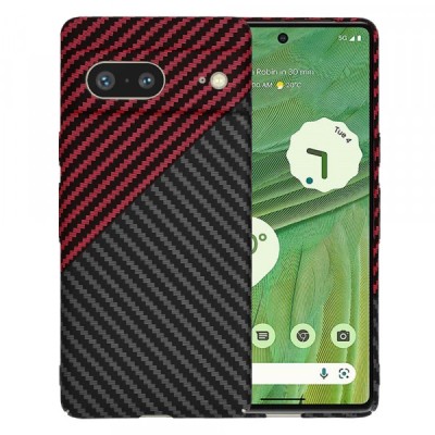 Husa pentru Google Pixel 7, Techsuit, Carbonite FiberShell Vortex, Rosie foto