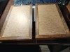 Lot vintage de 4 picturi pe ceara speciala, Natura statica, Grisaille, Realism