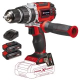 Einhell TP-CD 18/60 Li-i BL PXC + Twinpack CB + 4514095 - Masina de gaurit si insurubat cu percutie 60 Nm + Set 2 acumulatori si incarcator Li-Ion 18