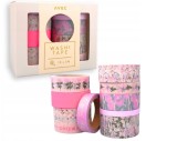 Set 10 Benzi Decorative Washi Tape , Role Adezive Colorate pentru Scrapbooking, Jurnal si Decor DIY