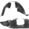 Carenaj roata Peugeot 206 (2), 2002-04.2009, partea Stanga, punte fata partea din Fata 7136.J1, 5723FL3X polipropilena , Bara de protectie lata