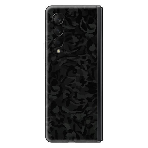 Set Folii Skin Acoperire 360 Compatibile cu Samsung Galaxy Z Fold 3 - Wrap Skin Camo Shadow Black