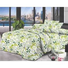 Lenjerie de pat pentru o persoana cu husa de perna dreptunghiulara, Kyna, bumbac mercerizat, multicolor