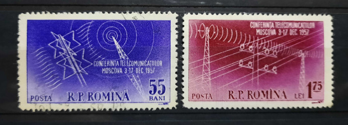 Timbre 1958 Conferinţa Telecomunicaţiilor - Moscova