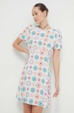 Desigual rochie culoarea alb, mini, evazată