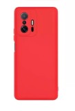 Husa din silicon compatibila cu Xiaomi Mi 11T Pro, silk touch, interior din catifea, Rosu, X-Level