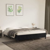 VidaXL Cadru de pat, negru, 160 x 200 cm, catifea