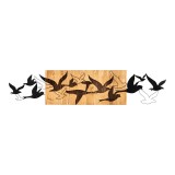 Cumpara ieftin Decoratiune de perete Excore, Pako World, Lemn de pin, Natural, 111x3x25 cm