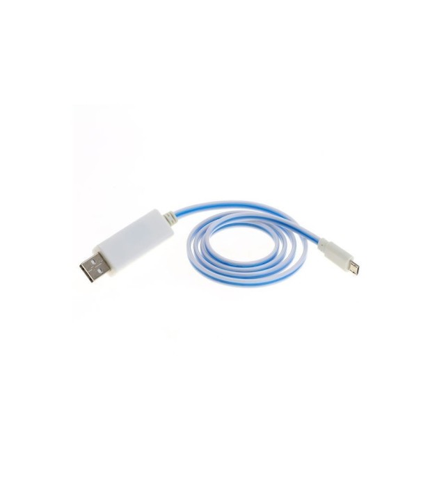 Cablu de date OTB Micro-USB cu lumina de functionare animata-Culoare Albastru deschis