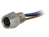 Conector M8 0,5m Mamă cu Cabluri Soclu E 4A și Filet M8