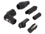 Mufă XLR 4 Pin Mamă 90&deg; Rotativ Pe Cablu, Neutrik