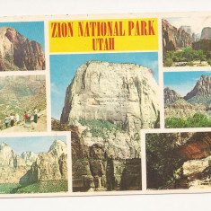 US1 - Carte Postala - USA - Zion National Park, Utah , circulata 1983