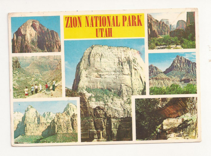 US1 - Carte Postala - USA - Zion National Park, Utah , circulata 1983