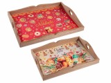 Cumpara ieftin Set 2 tavi lemn Craciun Reddock 40x30x3 cm, 35x25x3 cm