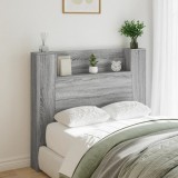 Cumpara ieftin Tăblie de pat cu dulap și LED, gri sonoma, 120x16,5x103,5 cm