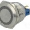 Intrerupator anti-vandalism, ON-(ON), &Oslash;22mm, ONPOW - GQ22-11E/B/12V