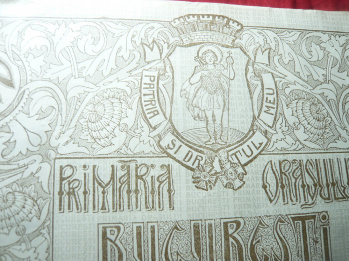 Obligațiune de 100 lei Primăria orașului București 1928