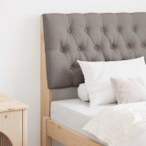 vidaXL Tăblie tapițată Gri taupe 80 cm Lemn de pin masiv 879367