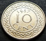 Cumpara ieftin Moneda exotica 10 CENTI - SURINAME, anul 1987 * cod 2322