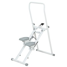 Stepper Vertical SPORTNOW, Fitness Acasă, Pliabil și Compact, Climber Vertical cu M&acirc;ner Reglabil, Pedale Antiderapante, Display LCD, Antrenament Cardi