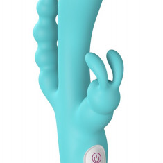 Vibrator Flirt, 9 Moduri Vibratii, Silicon, USB, Verde, 21.6 cm, Passion Labs