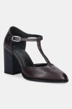 Answear.LAB pantofi de piele culoarea bordo, cu toc drept