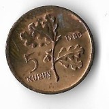 Moneda 5 kurus 1980, FAO - Turcia, tiraj: 13000, Europa, Bronz