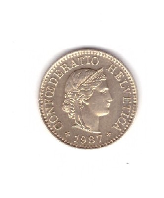 Moneda Elvetia 5 rappen 1987, stare foarte buna, curata foto