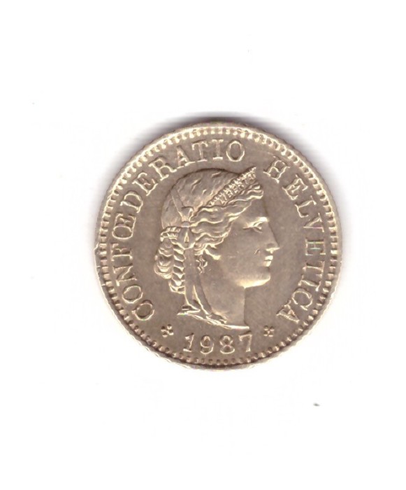 Moneda Elvetia 5 rappen 1987, stare foarte buna, curata