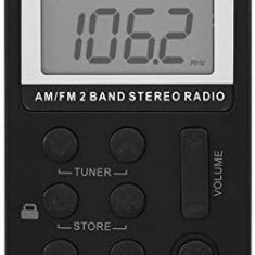 Pket AM FM Radio stereo cu 2 benzi Mini DSP receptor de acord digital cu căști ș
