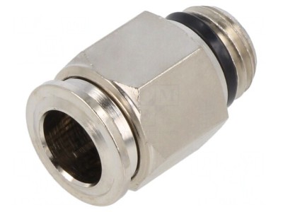 Racord Push-In Simplu 1/4&amp;quot; Alamă Nichelată 20 Bar foto