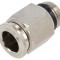 Racord Push-In Simplu 1/4&quot; Alamă Nichelată 20 Bar
