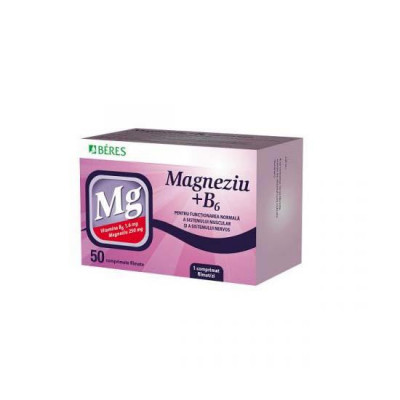 Magneziu + B6 50 capsule Beres foto