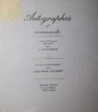 AUROGRAPHES ET MANUSCRITS VENTES PUBLIQUES 1982-1985