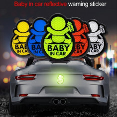 Sticker reflectorizant BABY IN CAR foto
