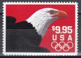SUA 1991 - Poștă rapidă - Vulturul pleșuv și inele olimpice, MNH, Nestampilat