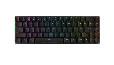 Tastatura gaming mecanica wireless ASUS ROG Falchion, format 65%, switch-uri Cherry MX Red - RESIGILAT foto