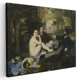 Tablou pictura Dejunul pe iarba de Edouard Manet 2034 Tablou canvas pe panza CU RAMA 70x100 cm