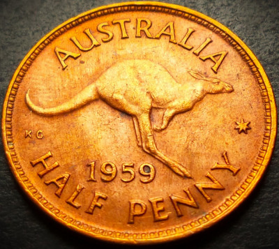 Moneda istorica HALF PENNY - AUSTRALIA, anul 1959 * cod 4403 foto