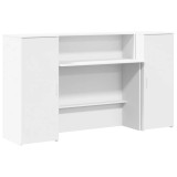 Birou de receptie, alb, 180x50x103,5 cm, lemn stratificat