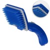 Perie Caini cu Mecanism Curatare, Ingrijire Blana, Design Ergonomic, Material Durabil, Usor de Utilizat, Adaptabila, Albastru