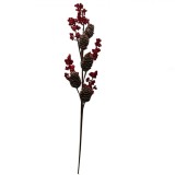 Crenguță Decorativă Crăciun, Conuri și Pomușoare, 60cm