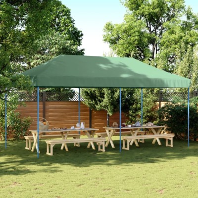 vidaXL Cort de petrecere pliabil Pop-Up, 580x292x315 cm, verde foto