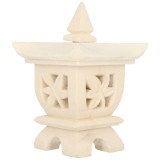 Suport de lumanare din piatra sculptata Asian Pagoda, M