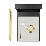 Pix Sheaffer 100 Glossy Gold cu ceas birou