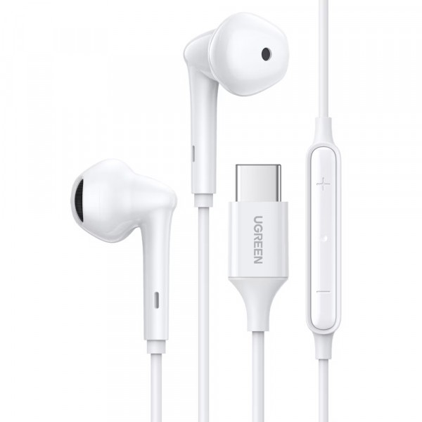 Handsfree USB-C UGREEN EP101, Alb